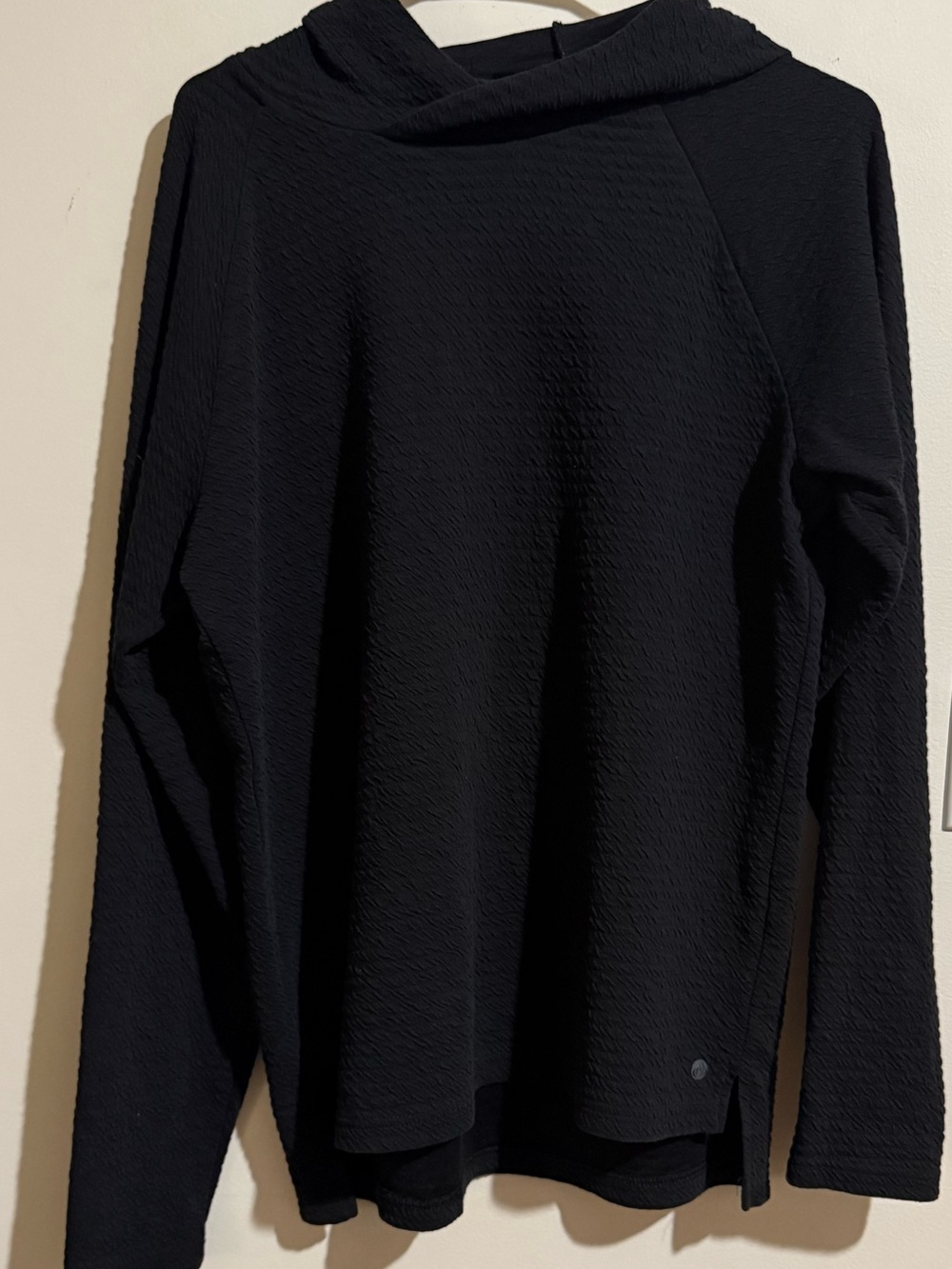 Women's Black Cowl Neck Long-Sleeve Sweater